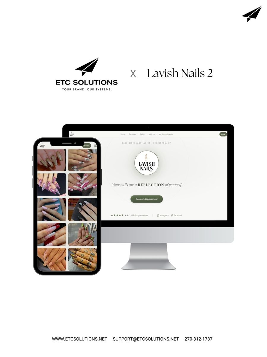 Lavish Nails website on desktop and phone